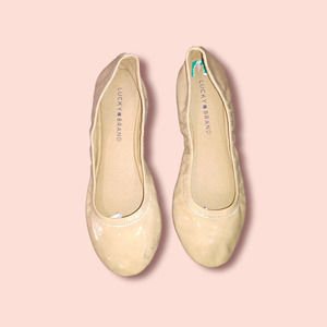 Lucky Brand Nude Flats, Size 8